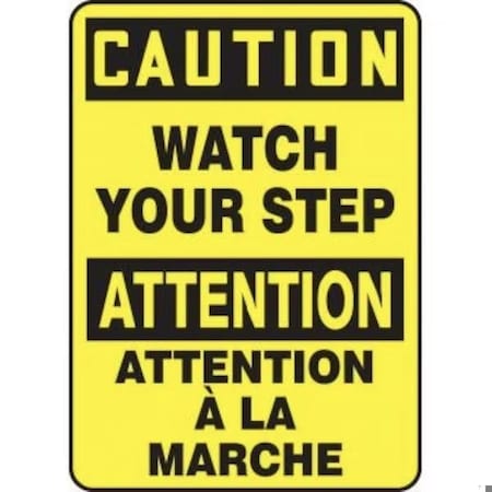 Accuform BILINGUAL SAFETY SIGN FRENCH 14 FBMSTF661XL FBMSTF661XL
